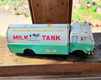 Tin Toy Milk Truck Friction Made in Japan #861 H - Early 50s