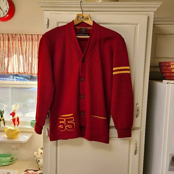 Vintage 50s Letterman Sweater Kandel Knitting Mill