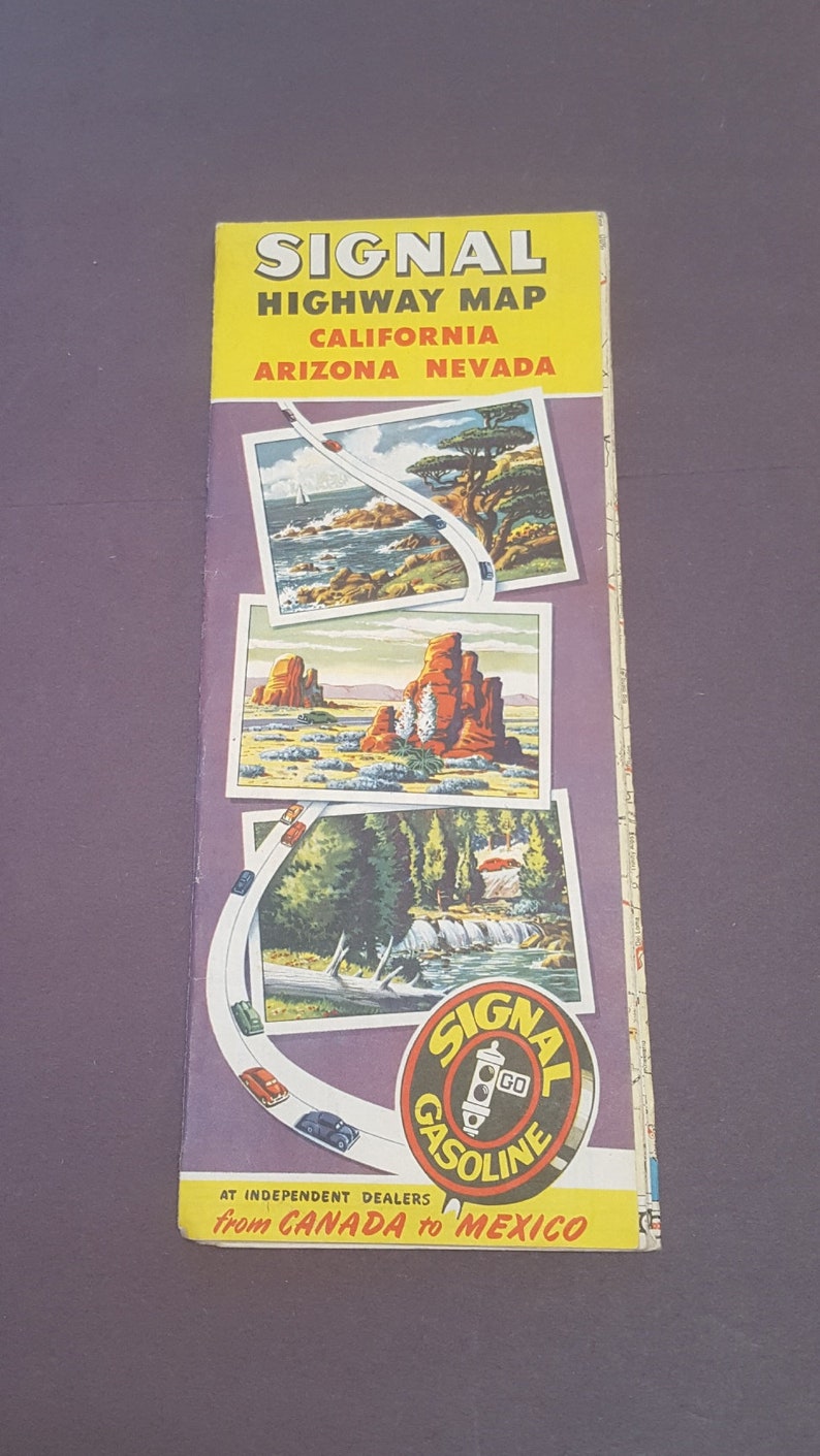 50s Road Map Signal Oil Co Great Graphics