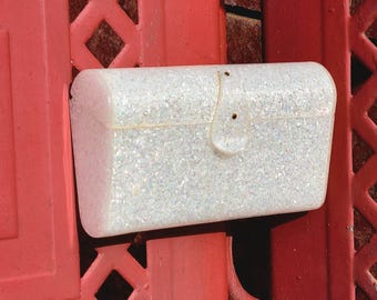 50s Lucite Clutch Confetti Sprinkles Glamorous Evening Accessory