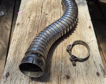 Harley Pan Head Rear Exhaust OEM Pipe & Port Clamp 1949 TO 1965