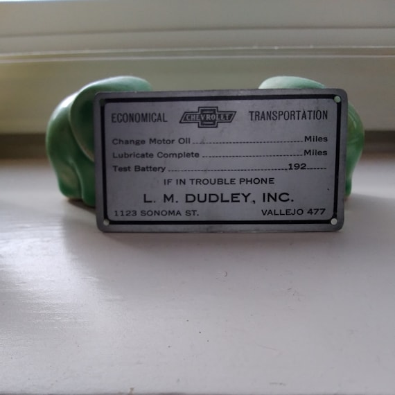 1920s Aluminum Chevrolet Service Tag Oil - Lubricate - Test Battery  NOS LOT of 4