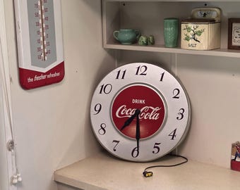 Coca Cola Advertising Clock 60s