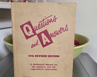 Questions & Answers Manual For Motorcyclists 1960 NOS
