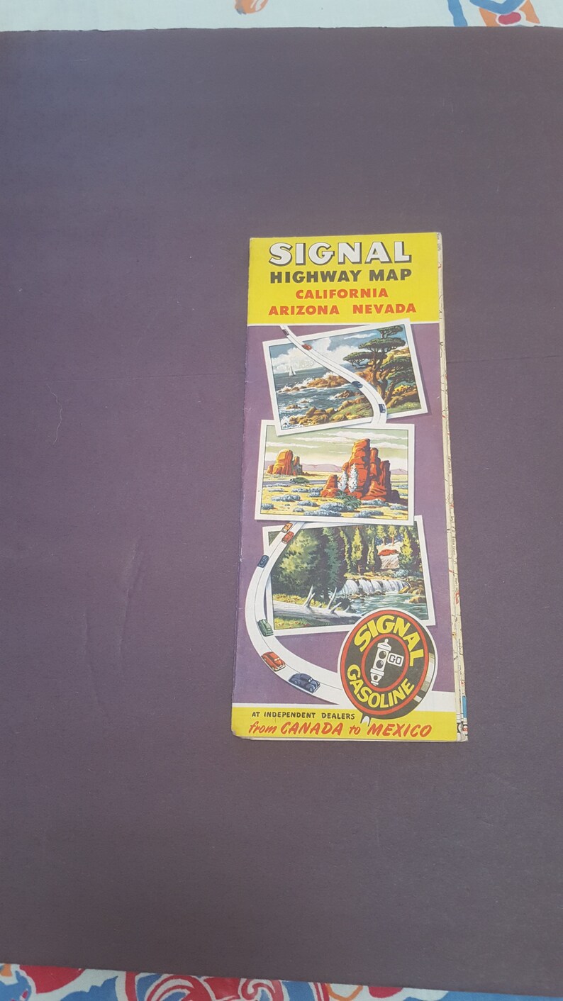 50s Road Map Signal Oil Co Great Graphics