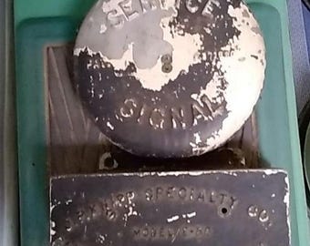 Vintage J. P. Knapp Gas Station Service Driveway Signal Bell 40s