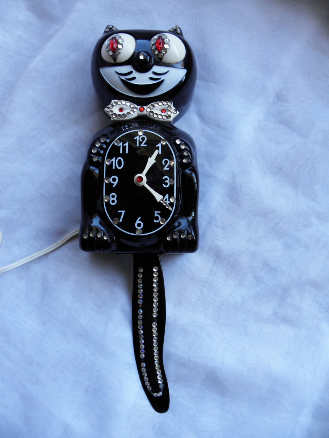 Jeweled Kit Kat Clock 1960's with Original Box Etsy