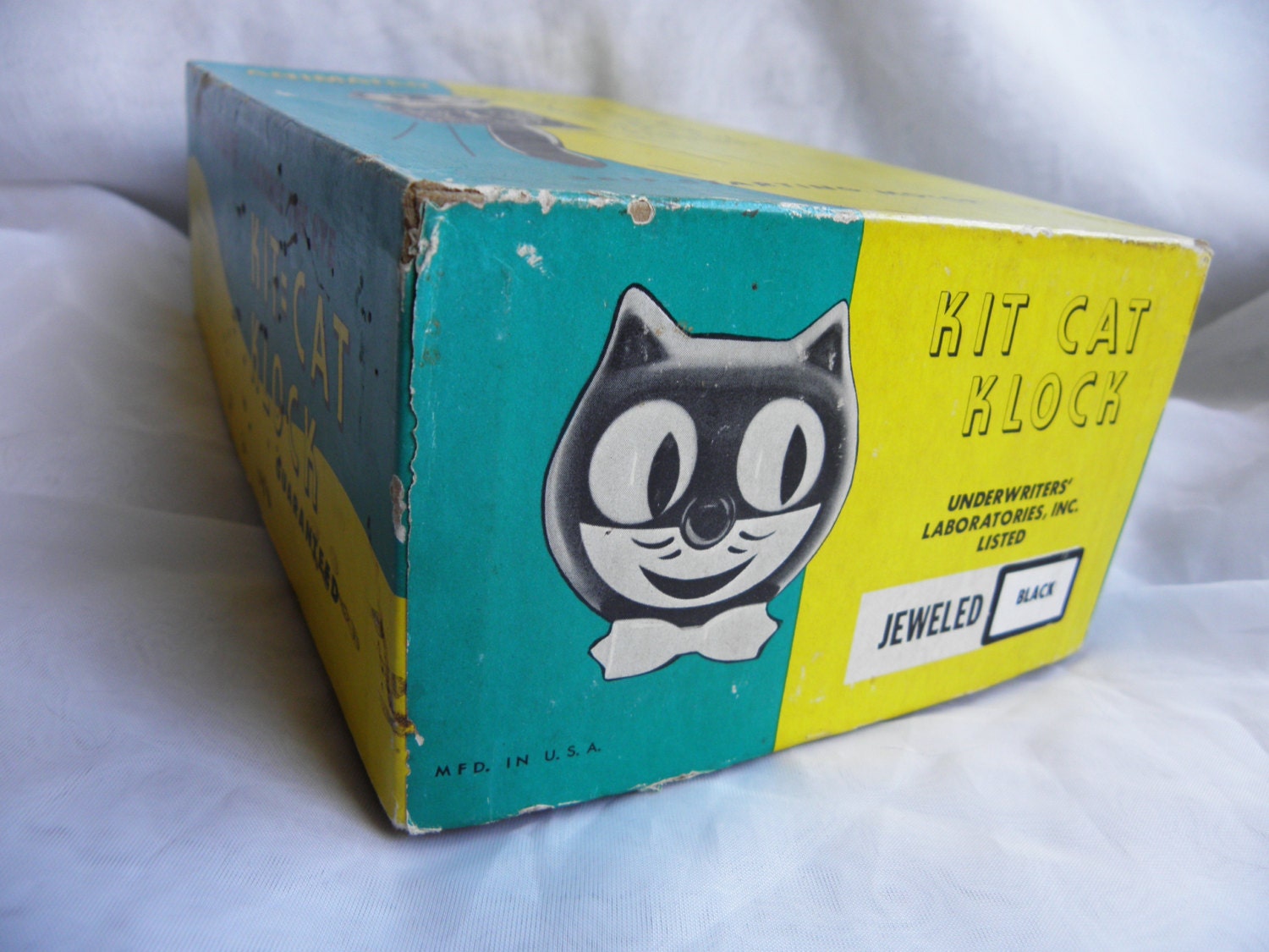 Jeweled Kit Kat Clock 1960's with Original Box Etsy