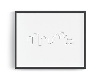 Atlanta Skyline Printable Wall Art - Atlanta, Georgia - Wall Art - 8x10 instant download