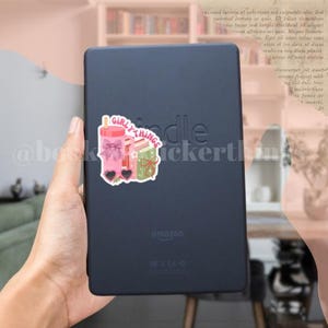 girly things romance reader Book Bookish Kindle Stickers Dark Romance Stickers Kiss-Cut Stickers
