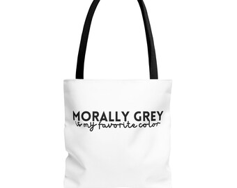 morally grey is my favorite color dark romance bookish book lover everyday fashion book Tote Bag