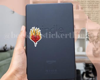 vijanden voor geliefden hart vlammen dolk booktok Book Bookish Kindle Stickers Dark Romance Kiss-Cut Stickers