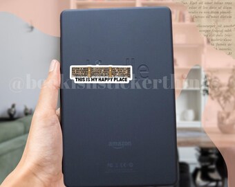 dit is mijn gelukkige plek boekenplank bibliotheek Book Bookish Kindle Stickers Dark Romance Kiss-Cut Stickers