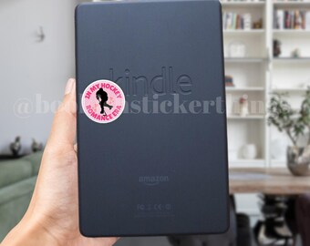 Adesivos recortados individualmente na minha era de romance com hóquei. Adesivos literários para Kindle. Romance sombrio.
