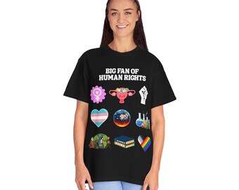 Pro-T-shirt mensenrechten | T-shirt voor pleitbezorging voor mensenrechten