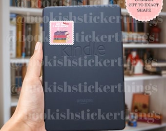 Uitgesneden sticker: Hot Babes Read Books, Kindle-sticker, Dark Romance Bookish Art