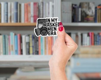 in my masked men era Book Bookish Kindle Stickers Dark Romance Kiss-Cut Stickers