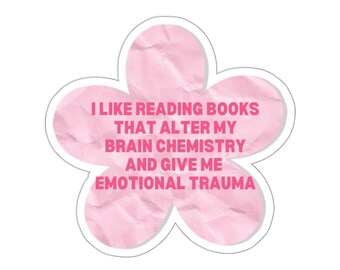 emotioneel trauma roze bloemsticker voor boek Lovers Book Bookish Kindle Stickers Dark Kiss-Cut Stickers