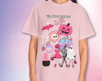 Pink Halloween T-Shirt, Cute Spooky Comfort Colors Tee
