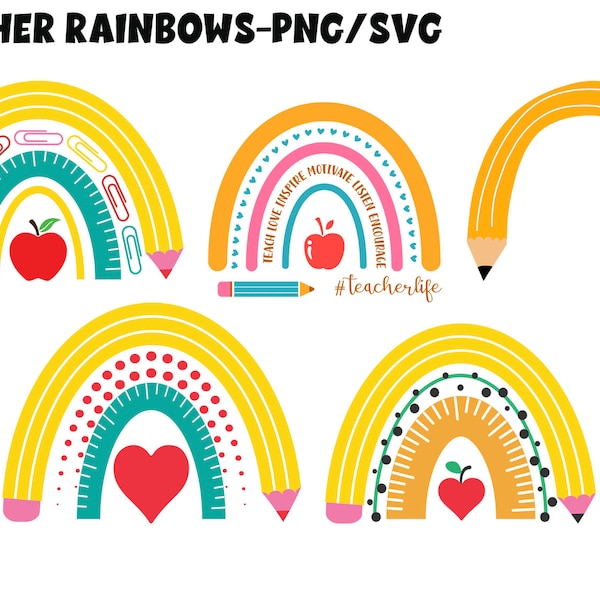 Lehrer Regenbogen Tees png Clipart | Digital Download PNG | Transparent