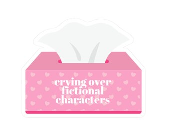 Kiss-Cut Stickers crying over fictional characters Bookish Kindle Stickers Dark Romance