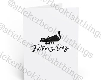 Grappige Vaderdagkaart voor kattenpapa's | 300 g/m² papier, matte/glanzende afwerking