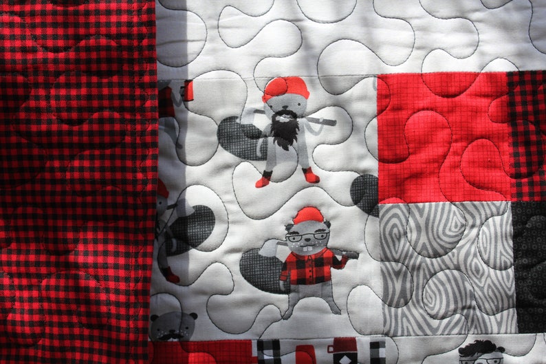 Burly Beavers Quilt // Baby Quilt // Toddler Quilt // Woodland Etsy
