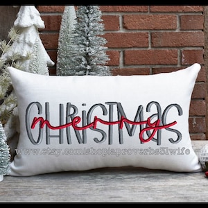merry Christmas farmhouse Machine Embroidery Design - Christmas Gift Embroidery Design -7 sizes 4x4 up to 6x10 from a proverbs 31 wife