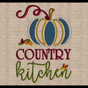 Country Kitchen Embroidery Design Fall Embroidery Design Pumpkin Embroidery Design Dishtowel Embroidery Design 4 sizes 5x7 8x6 9x7 8x10