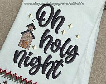 Oh heilige Nacht Stickdatei: Mini Kirche, Weihnachten (10x10 bis 20x20)