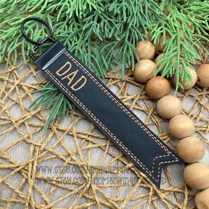 DAD Flag Key Fob ITH Machine Embroidery Design: 6 Sizes (Instant Download