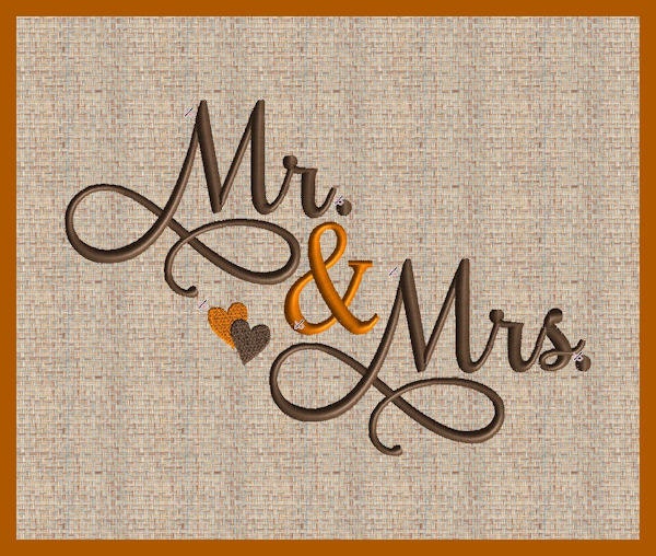 Mr and Mrs Embroidery Design Mr and Mrs Wedding Embroidery Etsy Australia