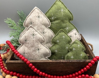 ITH Felt Christmas Tree Stuffie - Christmas Decor - Embroidery Machine Design