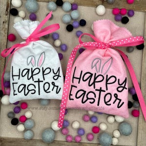 ITH Treat Bag Embroidery Designs | ITH Felt Bag Embroidery Design | Happy Easter Treat Bag | Candy Holder | 5x7 6x10 Embroidery File
