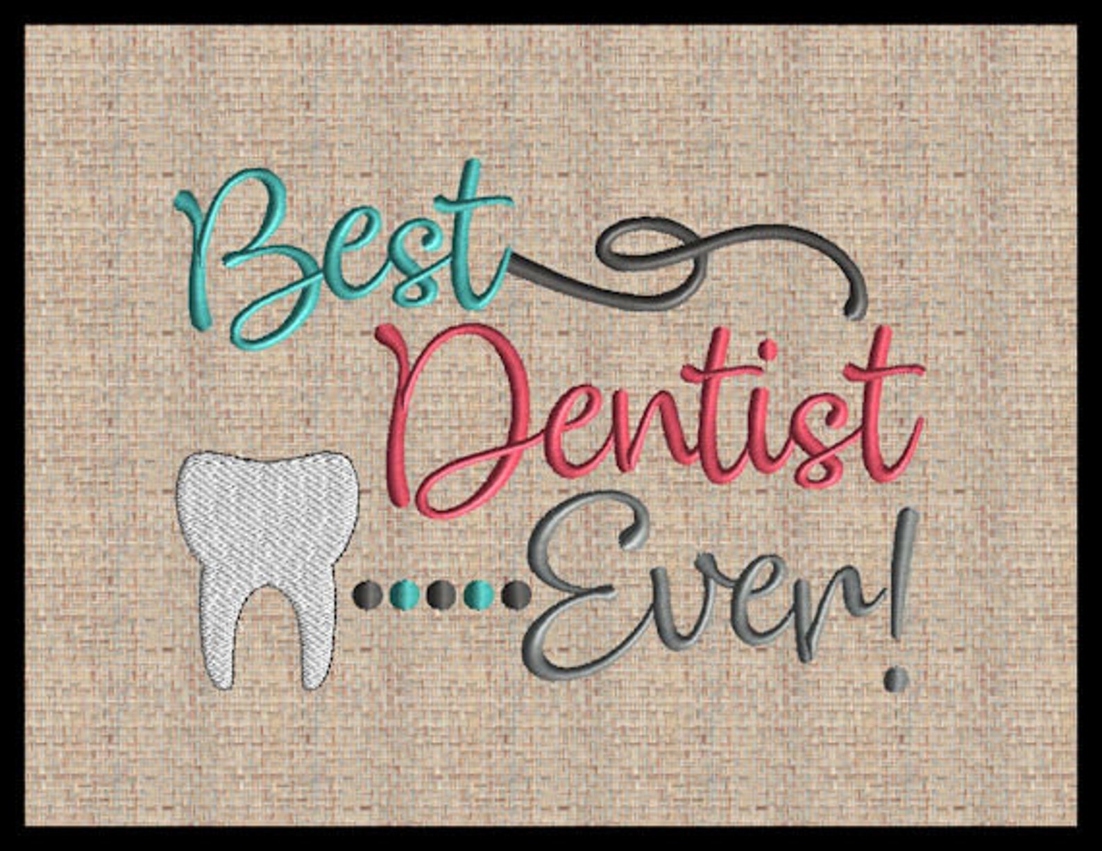 Best dentist ever embroidery design tooth embroidery design  etsy