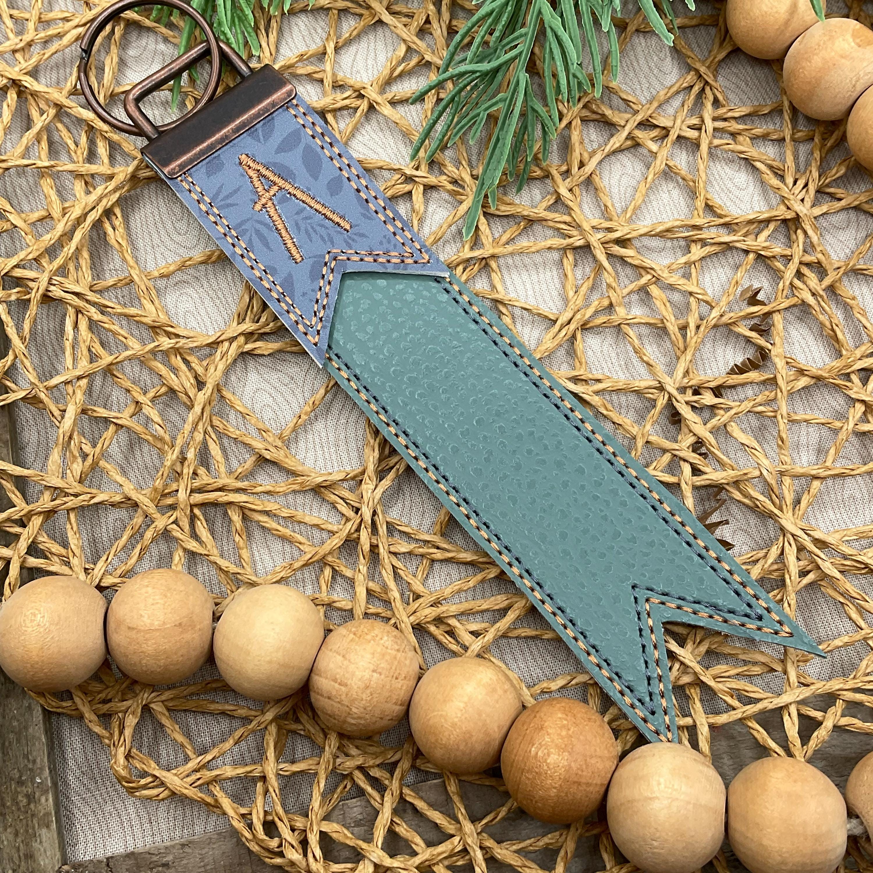 ITH Flag Key Fob 2 Inch With Font Machine Embroidery Design ...