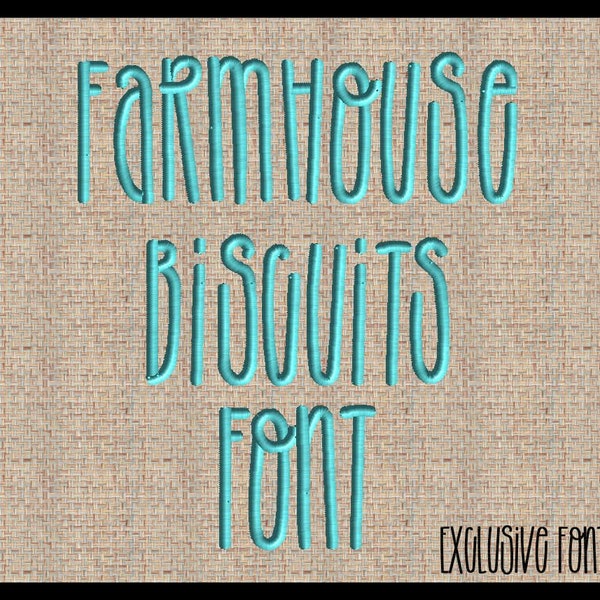 Large Embroidery Font Etsy