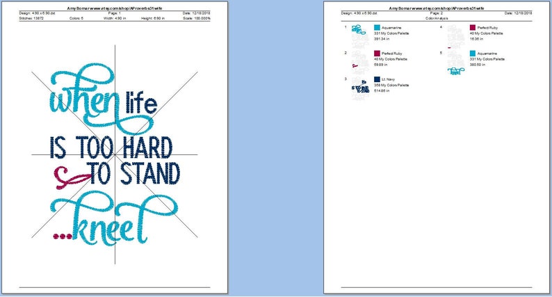 When life is too hard to stand kneel machine emboirdery design 4 sizes 4x6 5x7 8x6 9x7