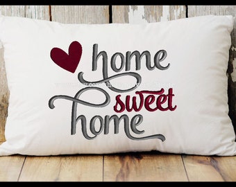 Home sweet home embroidery design heart Embroidery Design Machine Embroidery 7 sizes 4x4  5x5  6x6  7x7  8x8  9x9 10x10