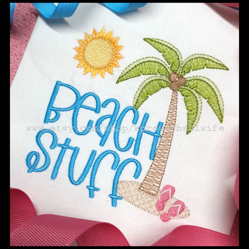 Beach Embroidery - Etsy