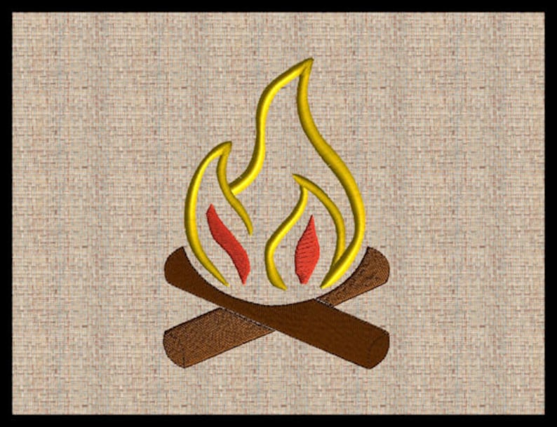Campfire embroidery design camping embroidery design camp fire  etsy Campfire embroidery design camping embroidery design camp fire  etsy