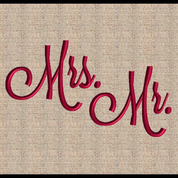 Mr and Mrs Script - Etsy