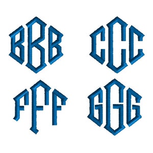 1 Inch Diamond Monogram Font - Machine Embroidery Fonts (INSTANT ...