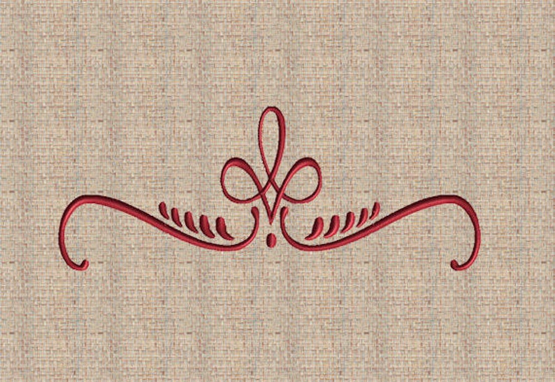 Flourish Embroidery Design Flourish Add on Embroidery Design Etsy
