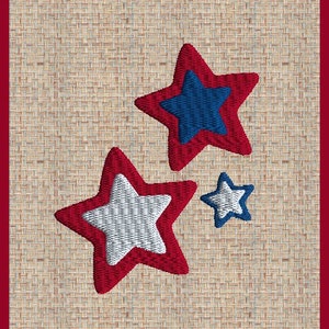 Star Embroidery Design Small Fill Stitch Star Embroidery Design 4th of July Embroidery Design America Emboridery Design Star Polka Dots