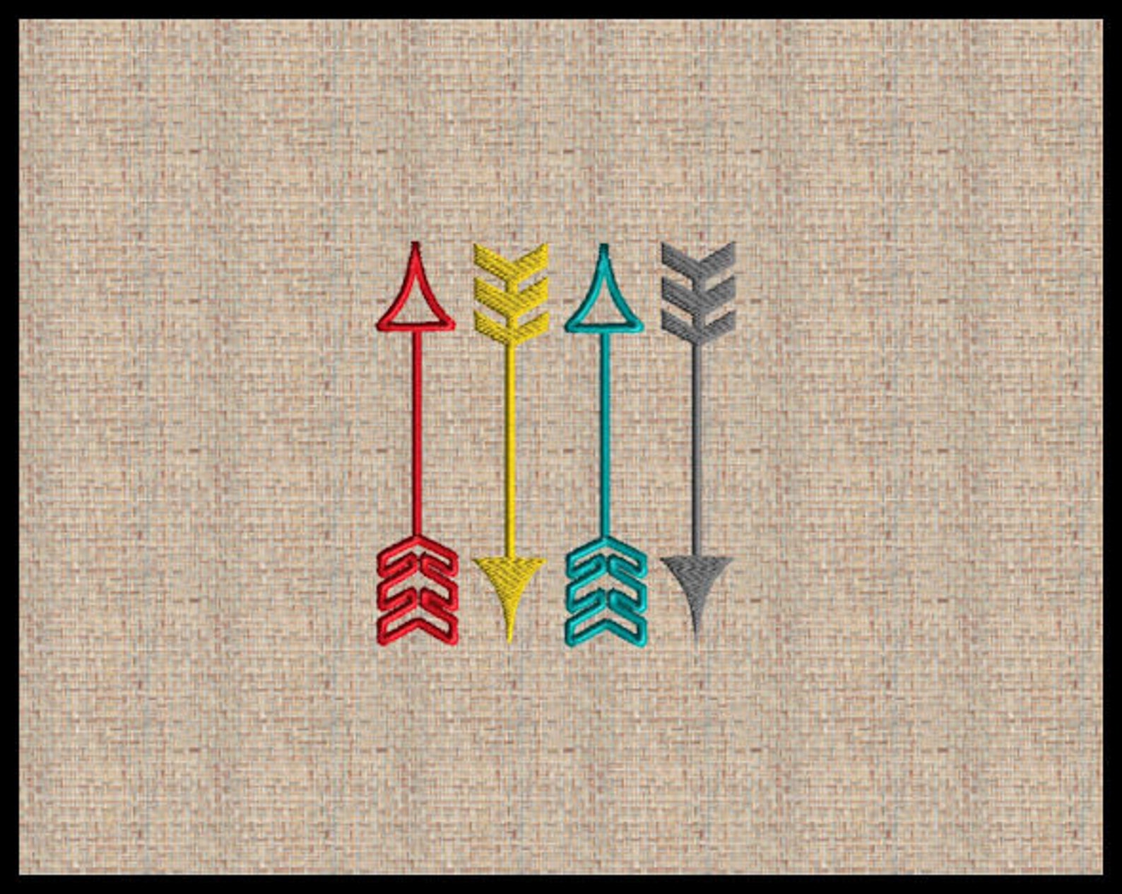 Arrow Embroidery Design Arrow Embellishment Embroidery Design Etsy