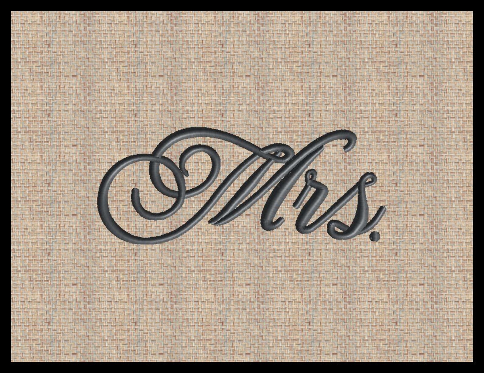 Words Mr. and Mrs. Machine Embroidery Design Towel Embroidery Etsy