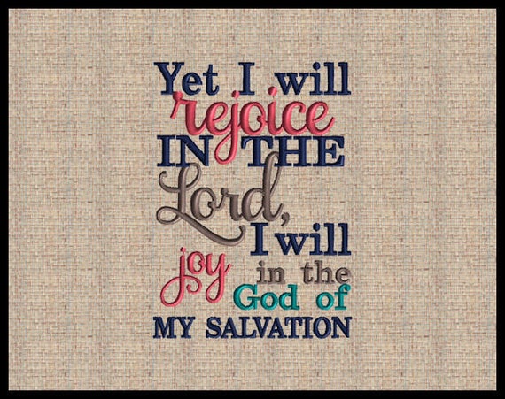 Yet I Will Rejoice In The Lord I Will Joy In The God Of My - Etsy Australia