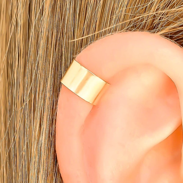 Gold Ear Cuff, Gold Filled Ear Cuff, Cartilage Ear Cuff, Gold Ear Wrap, Minimalist Ear Cuff, No Pierce Ear Cuff