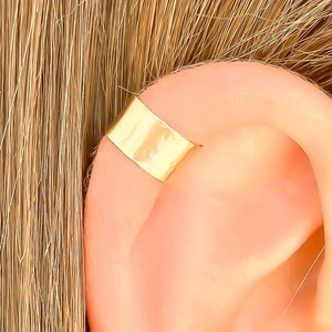 Gold Ear Cuff, Hammered Ear Cuff, Cartilage Ear Cuff, Gold Filled Ear Cuff, Thick Ear Cuff, Cartilage Earrings